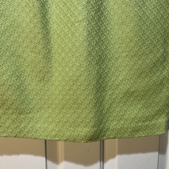 Donna Rae Textured Pencil Skirt Lime Green Lined Women’s Size 4 - Picture 3 of 8